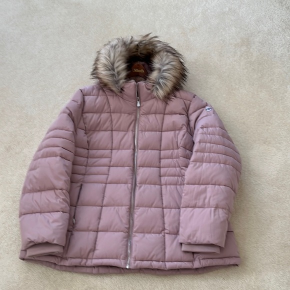 Calvin Klein Jackets \u0026 Coats | Calvin Klein Puffer Ski Coat Light Pink with Fur Hood. Like New Worn Twice. | Color: Pink | Size: 2x | Emoore007's